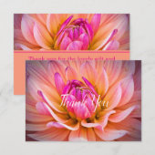 Stylish Dahlia Dankeskarte (Vorne/Hinten)