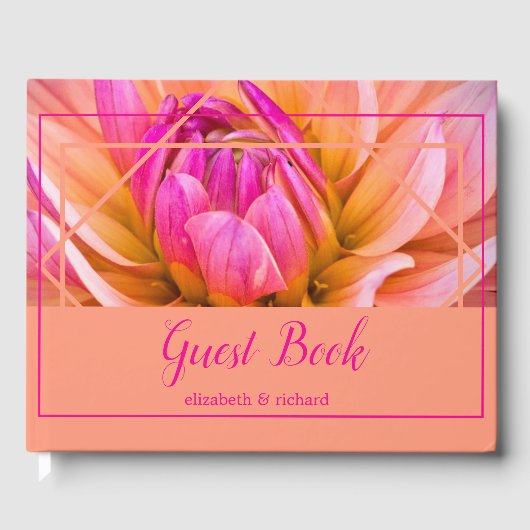 Stylish Dahlia Gästebuch (Vorderseite)