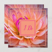 Stylish Dahlia Wedding Einladung (Vorne/Hinten)