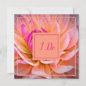 Stylish Dahlia Wedding Einladung (Vorderseite)