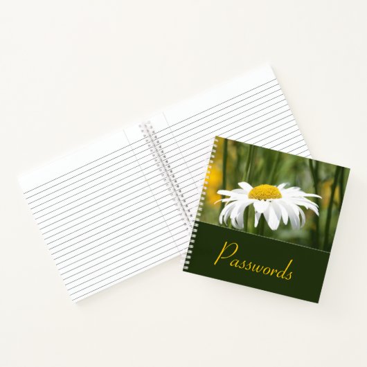 Stylish Daisy Adorned Spiral Notizblock (Innenseite)