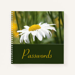 Stylish Daisy Adorned Spiral Notizblock