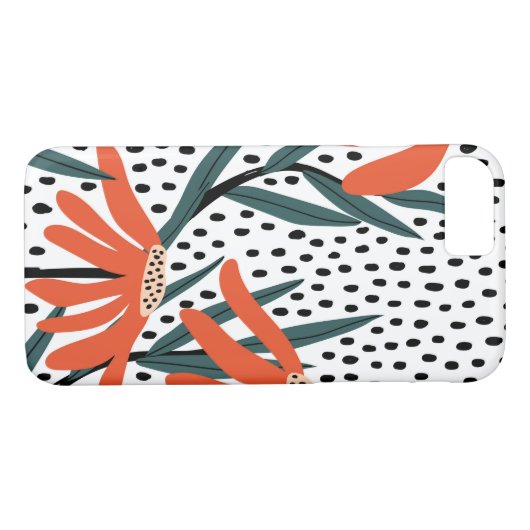 Stylish Daisy Gezeichnet Petals Case-Mate iPhone Hülle (Rückseite (Horizontal))