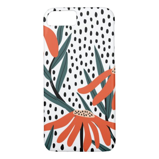 Stylish Daisy Gezeichnet Petals Case-Mate iPhone Hülle (Rückseite)