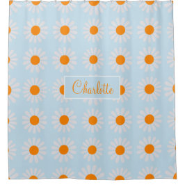 Stylish Daisy Individuelle Name Duschvorhang