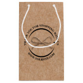 stylish danke Ihnen business kraft bow brawn chic Kleine Geschenktüte (Rückseite)