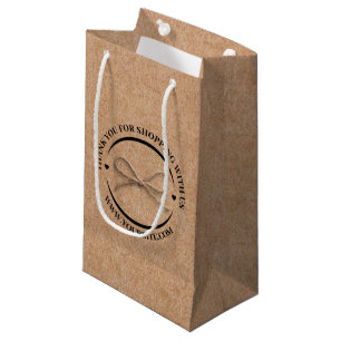 stylish danke Ihnen business kraft bow brawn chic Kleine Geschenktüte