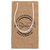 stylish danke Ihnen business kraft bow brawn chic Kleine Geschenktüte (Vorderseite)