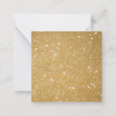 stylish danke Ihnen business qr code gold Glitzer Mitteilungskarte (Rückseite)