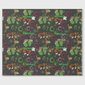 Stylish Dark Gray Trendy Sixty Seven / 67 Geschenkpapier (Flach)