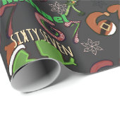 Stylish Dark Gray Trendy Sixty Seven / 67 Geschenkpapier (Rolleneckpunkt)