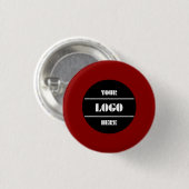 Stylish Dark Red Customizable Round Pinback Button (Vorne & Hinten)