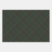 Stylish dark rich Christmas plaid holiday Geschenkpapier Set (Vorderseite 3)