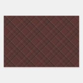 Stylish dark rich Christmas plaid holiday Geschenkpapier Set (Vorderseite 2)