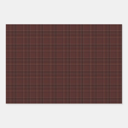 Stylish dark rich plaid Christmas holiday Geschenkpapier Set (Vorderseite 2)