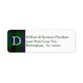 Stylish Davidson Kariert Monogram Custom Labels (Vorne)