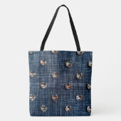 Stylish Denim amd Diamond Large Tasche (Vorderseite)