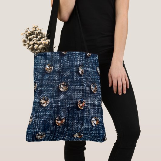 Stylish Denim amd Diamond Large Tasche (Von Nahem)