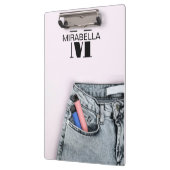 Stylish denim jeans retro beach klemmbrett (Links)
