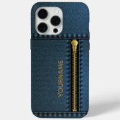 Stylish Denim mit Zipper Case-Mate iPhone Hülle (Rückseite)