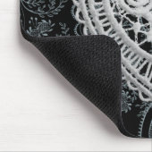 "Stylish Designs" Crochet Heart/Blk/Gray Mousepad (Ecke)