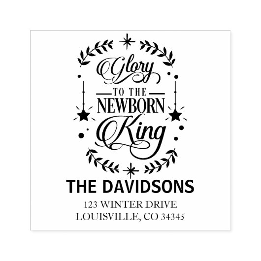 Stylish 'Dies ist die Jahreszeittypografie Monogra Gummistempel (Prägung)