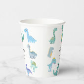 Stylish Dinosaur Baby Shower White Pappbecher (Rechts)
