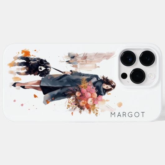 Stylish Dog Lover Case-Mate iPhone Hülle (Rückseite (Horizontal))