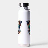 Stylish Dog With Glasses Colorful Modern Pet Art Trinkflasche (Links)