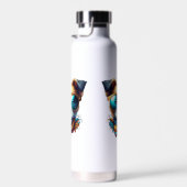 Stylish Dog With Glasses Colorful Modern Pet Art Trinkflasche (Rechts)
