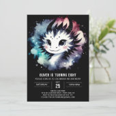 Stylish Dragon Birthday Editable Einladung (Stehend Vorderseite)