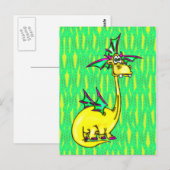 Stylish Dragon Postkarte (Vorne/Hinten)