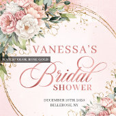 Stylish dusty pink floral greenery bridal shower  serviette