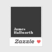 Stylish Editable Retro Modern Name (oder anderer T Aufkleber (Blatt)