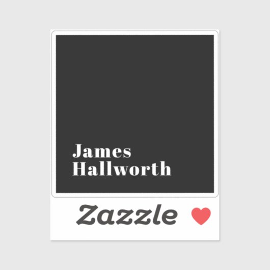 Stylish Editable Retro Modern Name (oder anderer T Aufkleber (Blatt)