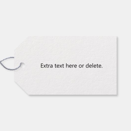 Stylish Editable Retro Modern Name (oder anderer T Geschenkanhänger (Rückseite Horizontal)