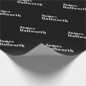 Stylish Editable Retro Modern Name (oder anderer T Geschenkpapier (Ecke)