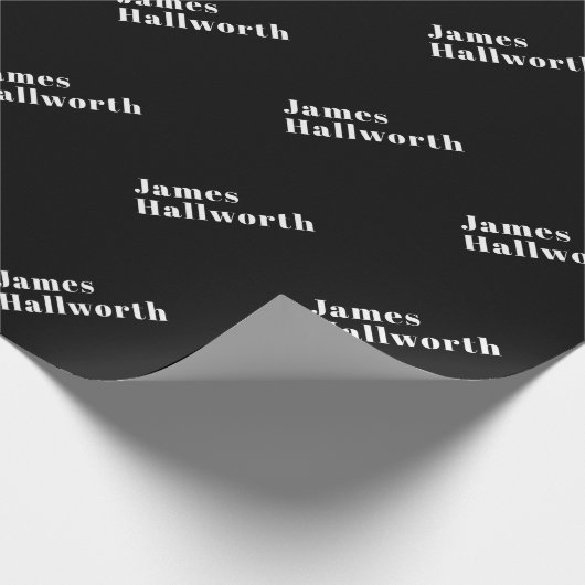 Stylish Editable Retro Modern Name (oder anderer T Geschenkpapier (Ecke)