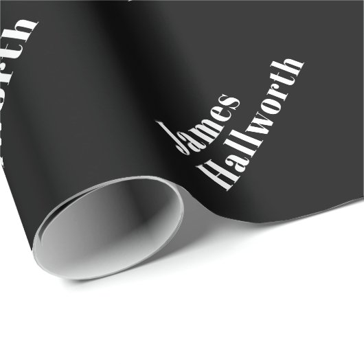 Stylish Editable Retro Modern Name (oder anderer T Geschenkpapier (Rolleneckpunkt)