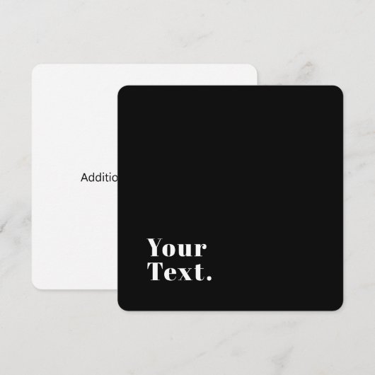 Stylish Editable Retro Modern Name (oder anderer T Mitteilungskarte (Vorne/Hinten)