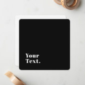 Stylish Editable Retro Modern Name (oder anderer T Mitteilungskarte (Vorderseite/Rückseite Beispiel)