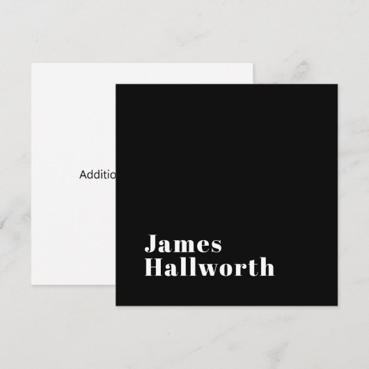 Stylish Editable Retro Modern Name (oder anderer T Mitteilungskarte (Vorne/Hinten)