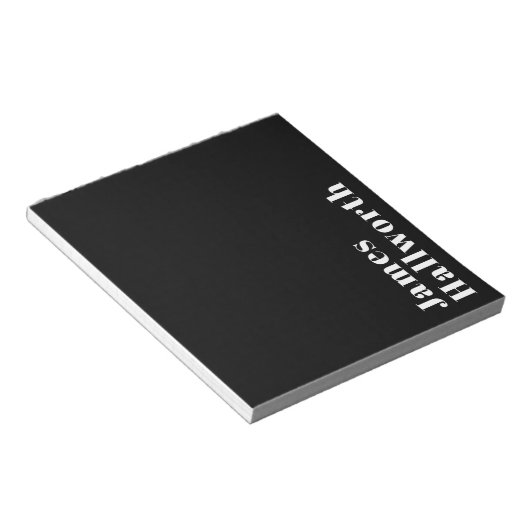 Stylish Editable Retro Modern Name (oder anderer T Notizblock (angewinkelt)