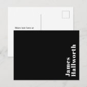 Stylish Editable Retro Modern Name (oder anderer T Postkarte (Vorne/Hinten)