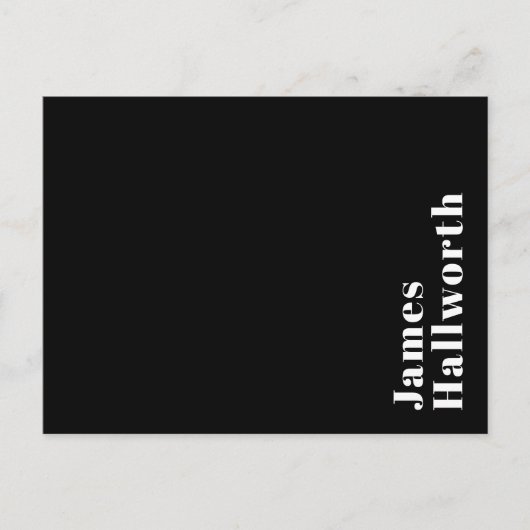 Stylish Editable Retro Modern Name (oder anderer T Postkarte (Vorderseite)