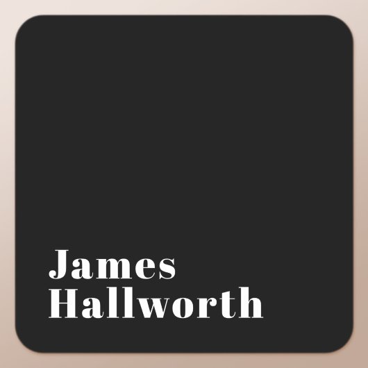 Stylish Editable Retro Modern Name (oder anderer T Quadratischer Aufkleber