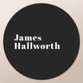 Stylish Editable Retro Modern Name (oder anderer T Runder Aufkleber