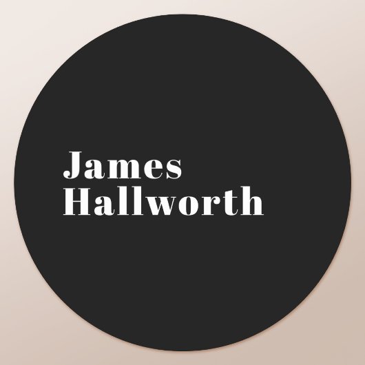 Stylish Editable Retro Modern Name (oder anderer T Runder Aufkleber