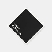 Stylish Editable Retro Modern Name (oder anderer T Serviette (Ecke)