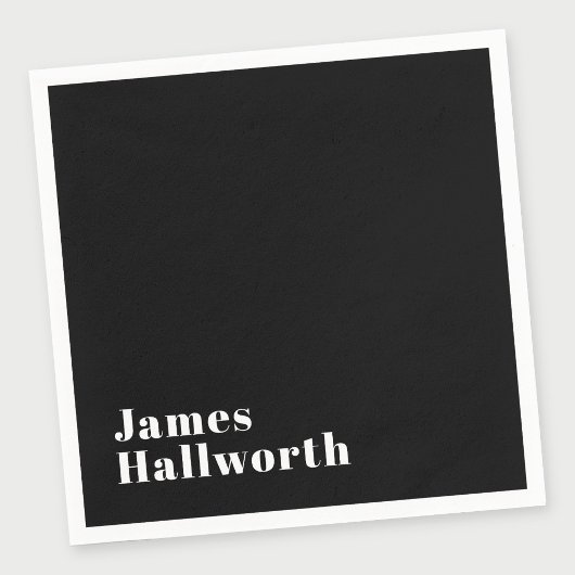 Stylish Editable Retro Modern Name (oder anderer T Serviette